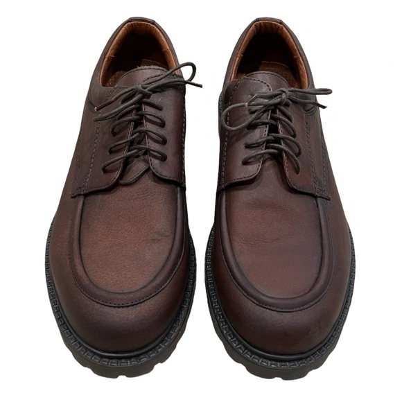 Vintage R&R Classic Brown Leather Lace-Up Walking Shoes – Men's Size 10 NWOT - Picture 2 of 10